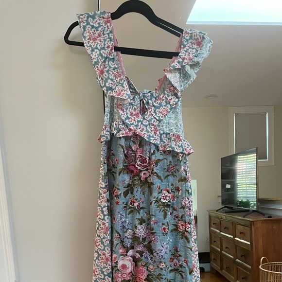 COPY - D’ASCOLI Elise ruffled floral silk fine-khadi dress - Picture 7 of 8